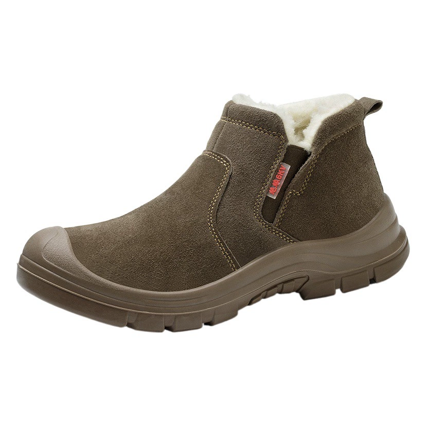 Обувь для охраны труда, Мужская Противоударная обувь для защиты от проколов сварщика, зимняя теплая защитная обувь на флисовой подкладке для строительной площадки