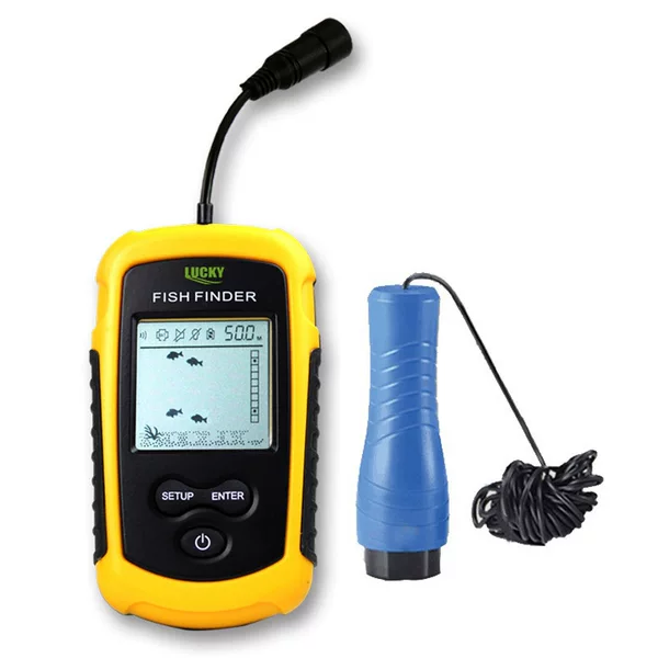 Leqi wired fish finder sonar fish finder English/Chinese/Russian underwater fish finder muddy water intelligent fishing device