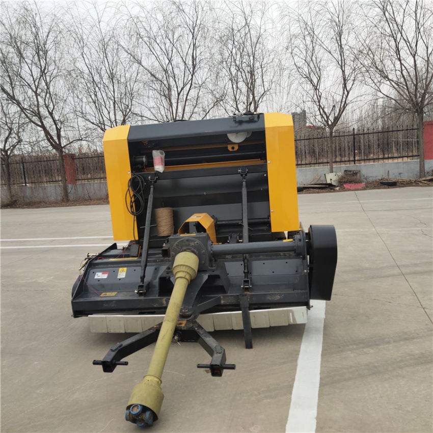 秸秆自动捡拾打捆机 大型圆草捆铁皮打包机