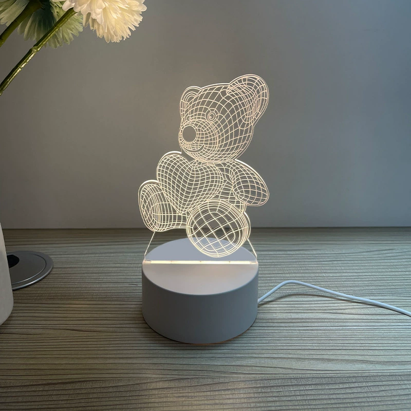 LED-ночник Creative Touch, питание USB/батарейки, 3D-акриловый дизайн, 15×5,5×20,5 см