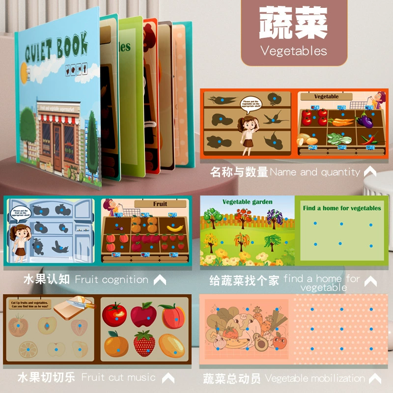Детская познавательная книга с наклейками Montessori, игрушка, раннее образование, обучение, грамотность