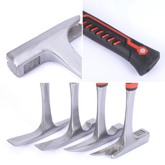 專業地質勘探錘尖頭一體高碳鋼勘察錘採石採礦塑柄錘勘測錘