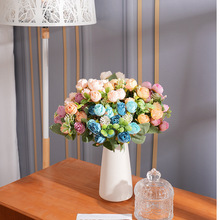 厂家直销仿真花清新苞心玫瑰婚礼装饰拍摄道具客厅家具摆设