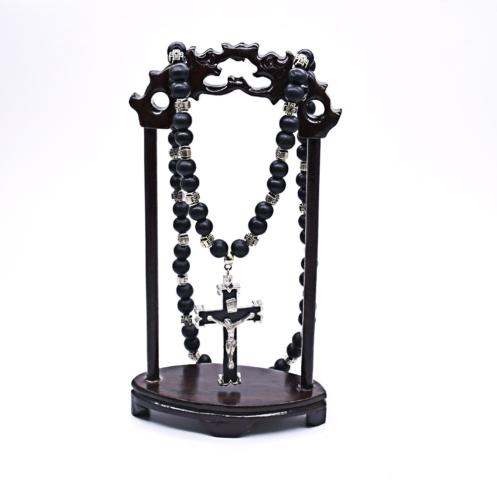 Retro Cross Alloy Beaded Unisex Necklace 1 Piece
