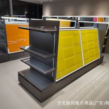 彩妆美妆展示柜台中岛货架 护肤品面膜柜设计制作调色师wow color