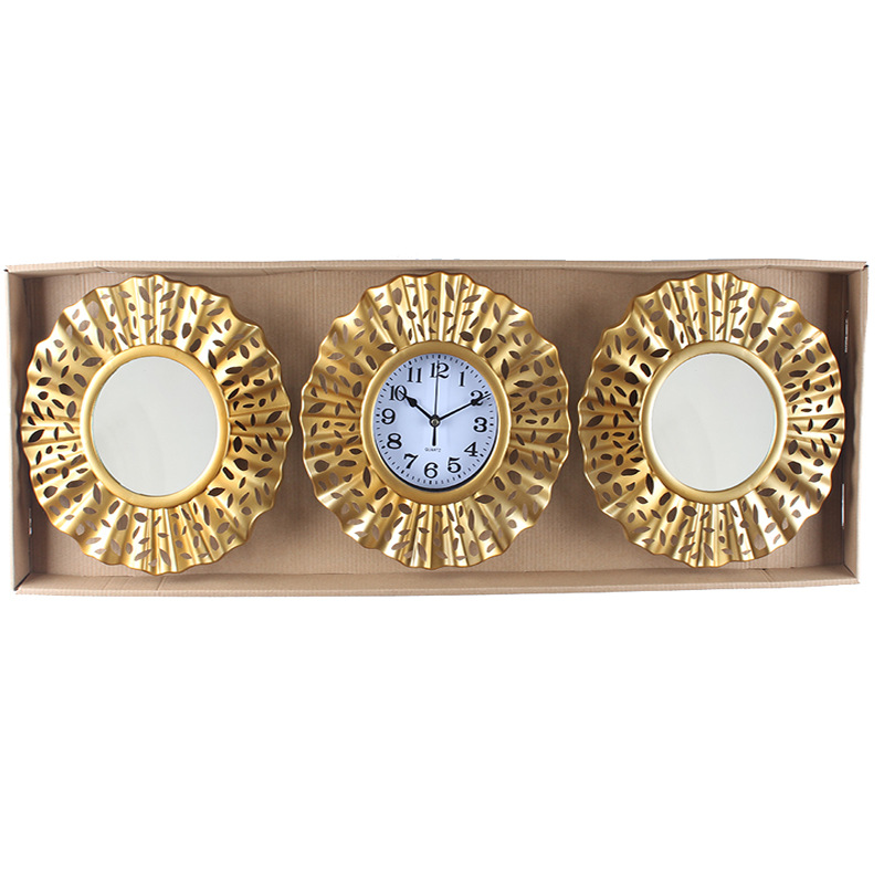 Reloj de pared europeo/americano moderno simple, reloj triple decorativo, reloj de cuarzo creativo de moda para sala/comedor