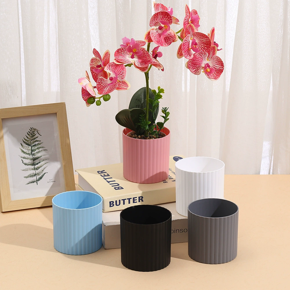 Скандинавский ветер круглый горшок с вертикальным цветочным горшком простой комнатная мясистая зеленая посадка пластиковый бонсай домашний небольшой прочный горшок