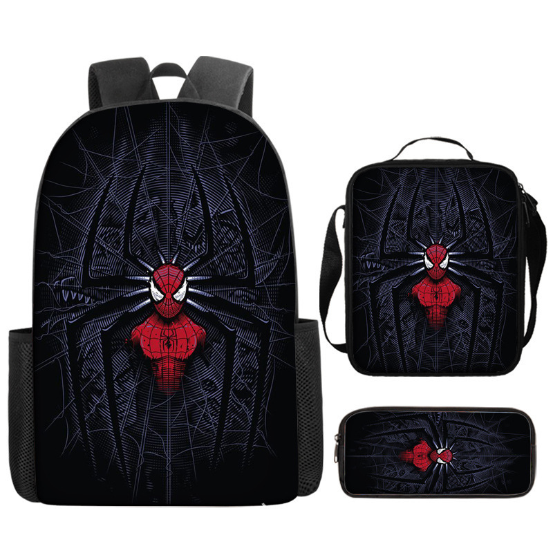 Cross-border nuevo Marvel Spider-Man mochila de estudiantes de primaria y secundaria mochila de dibujos animados de gran capacidad mochila de almuerzo