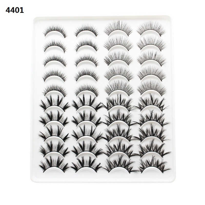 Dingsen pestañas postizas transfronterizas de múltiples capas de tres D estéreo 20 pares de pestañas cruzadas pestañas rizador