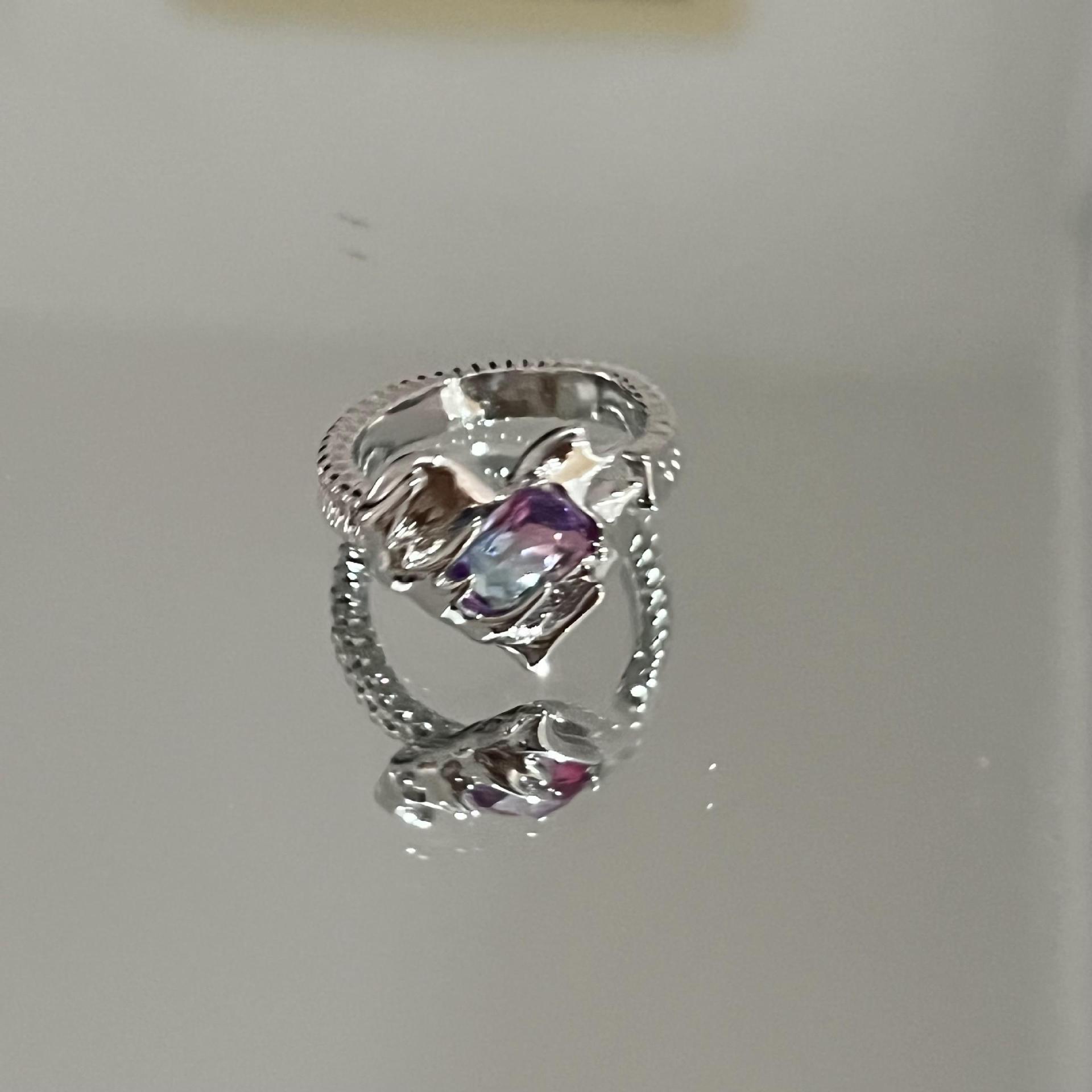Retro Butterfly Alloy Inlay Womenu0027S Rings 1 Piece