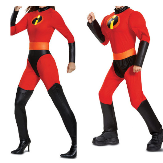 The Incredibles Cartoon 2-Piece Jumpsuit Cosplay Costume for Halloween Cosplay Performance Cartoon