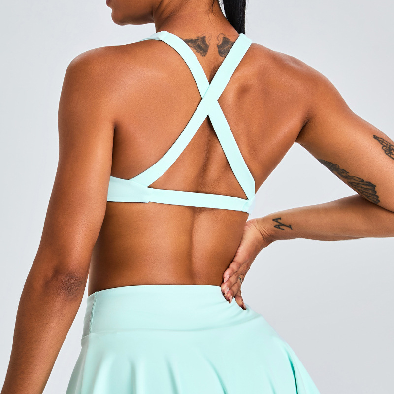 Cross-border nuevo chaleco de yoga para mujeres cruzadas de espalda chaleco de yoga ropa interior deportiva bra de fitness pilates