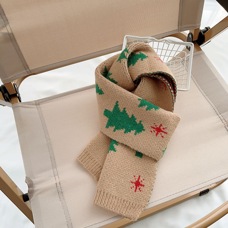 Cadeau de Noël Écharpe pour enfants Écharpe coupe-vent épaisse et chaude pour bébé garçon et fille_voghion.com