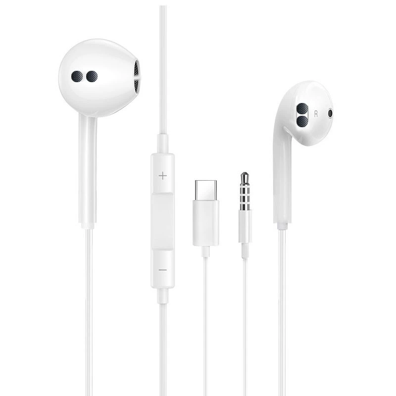 Проводные наушники Y07 (совместимы с Huawei, Apple) Lightning/Type-C/3.5 мм, встроенный микрофон
