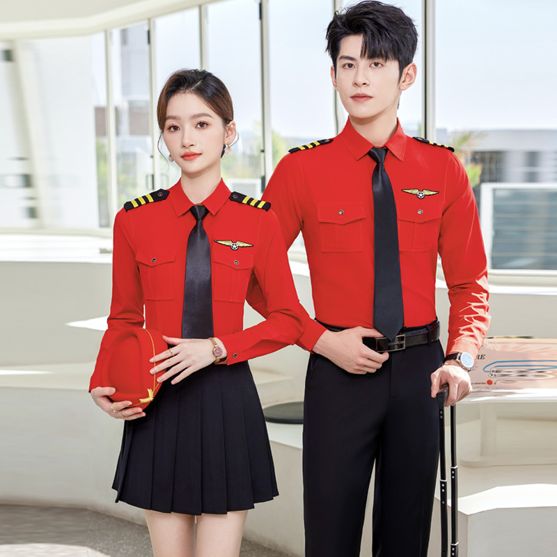 Big Red Band Snare Drum Set Conductor Choir Drum Performance Costume Gong Drum Red and White Wedding Shirt