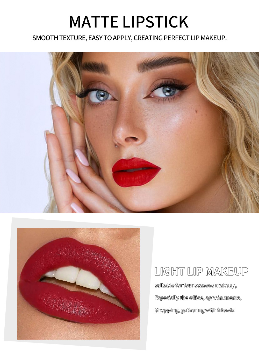 Langanhaltender Matter Lippenstift Für Perfektes Make-up_voghion.com