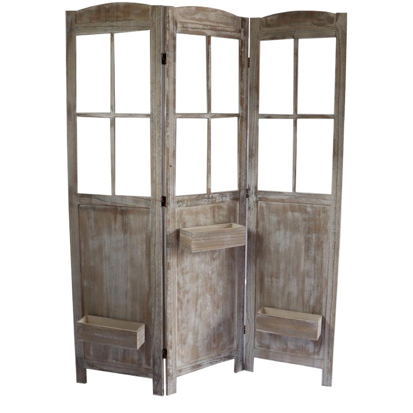 Hollow Mesh Screen Folding Mobile Simple Modern Living Room Bedroom Clothing Store Retro Wood Decorative Screen Partition
