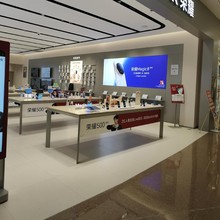 荣耀4.0体验台手机展示柜体验桌配件柜收银台设计定制