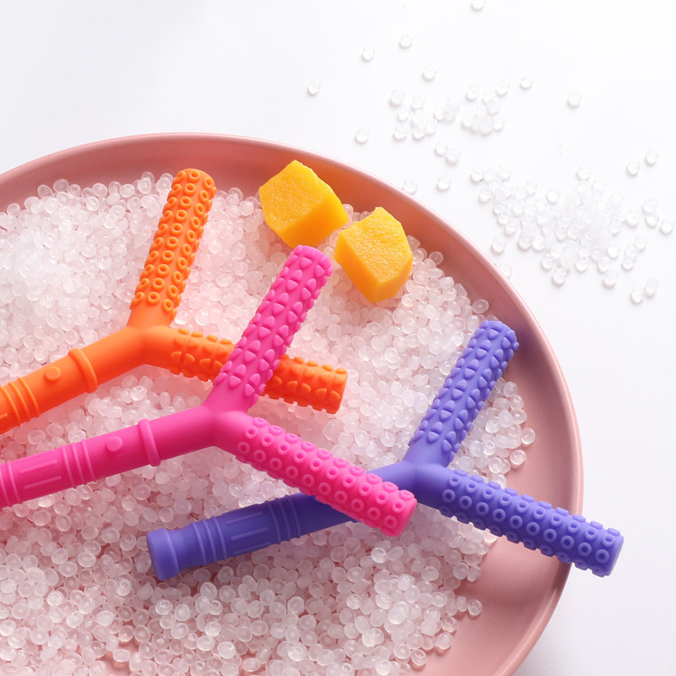Cross-border supply of Y-shaped chewing sticks, children's orthodontic chewing sticks, baby teeth correction, molar chewing silicone teethers