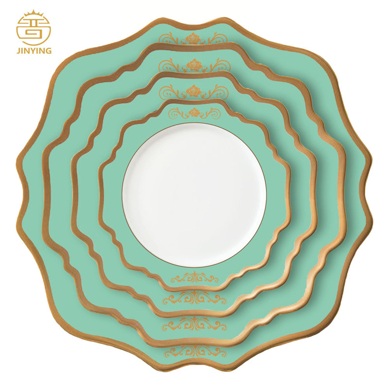 Yingxian Wholesale Phnom Penh Ceramic Western Food Plate suit Dinner Pastry Plate Christmas Kitchen Porcelain European Cross-border Meal