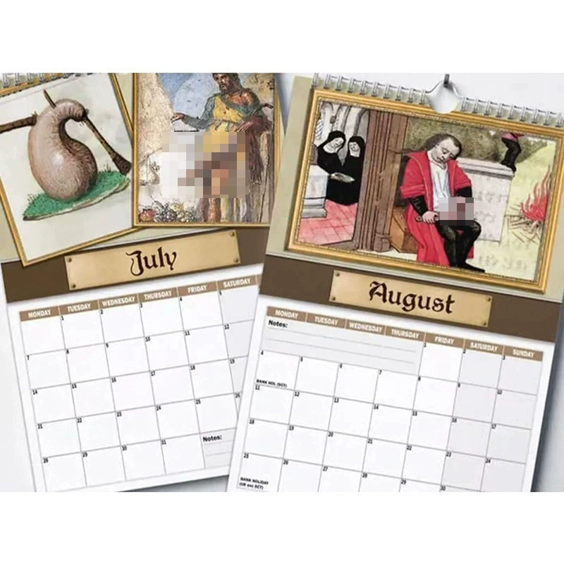 Календарь spot medieval dick PICS 2025 Strange Middle Ages dick wall calendar
