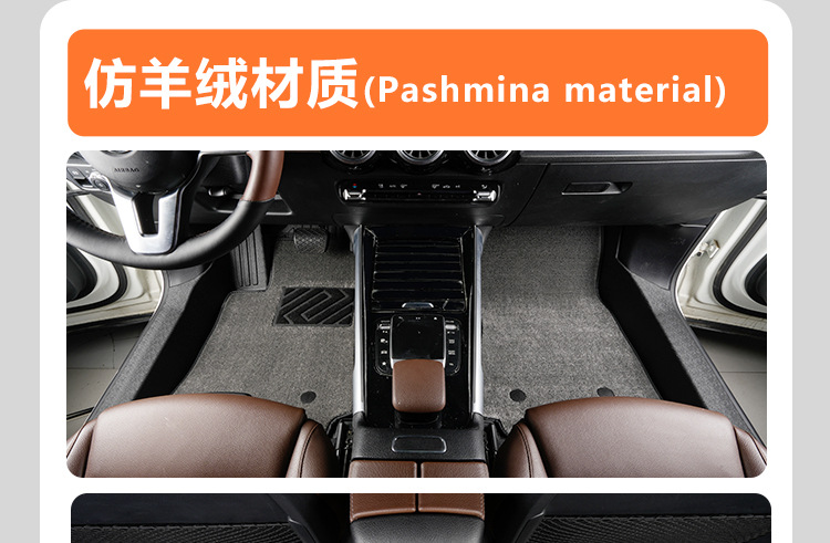 Suitable for Mercedes-Benz GLB five-seater/seven-seater, full coverage for the front two rows including door sills, 20-26 models, TPE car floor mats