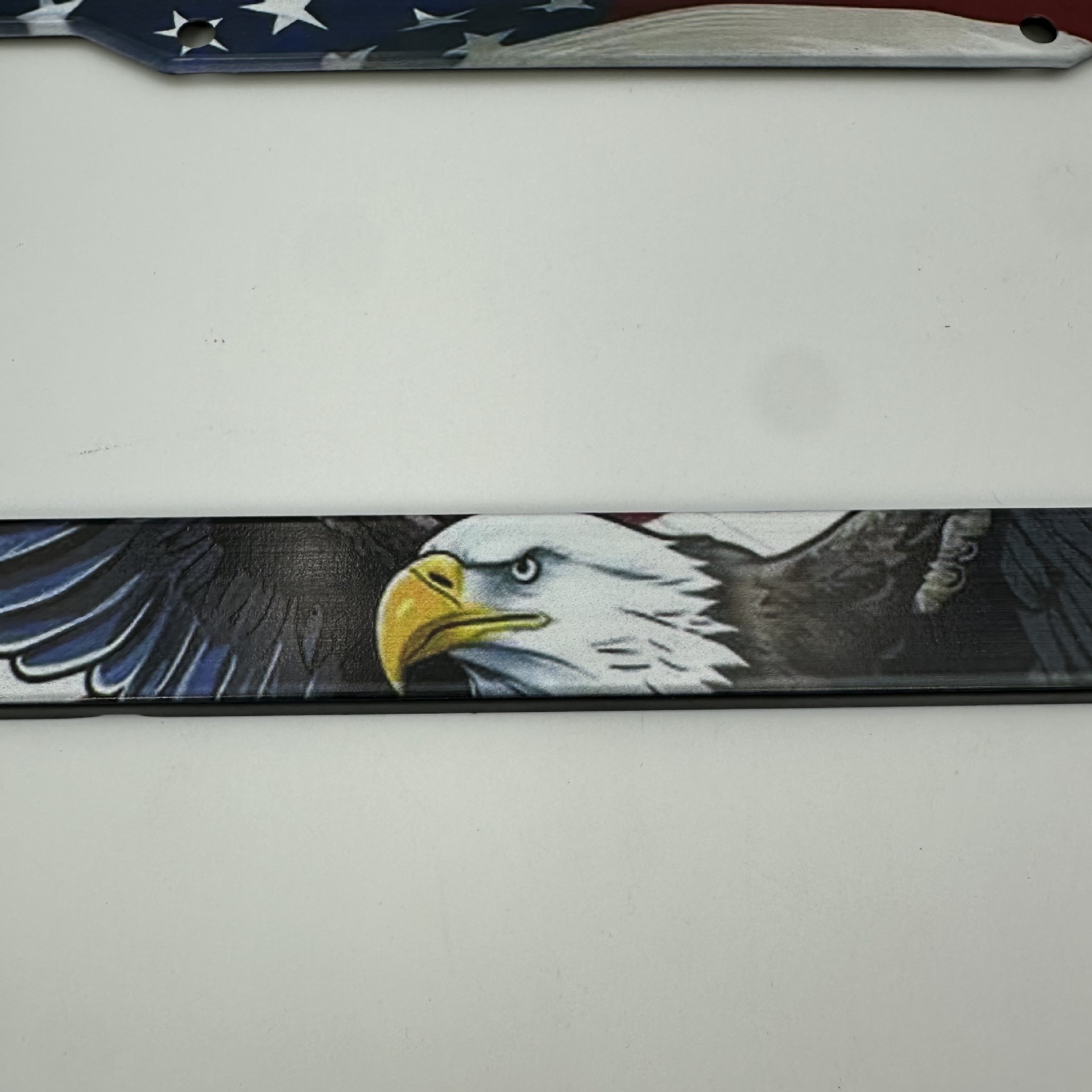 US-standard aluminum alloy license plate frame with personalized full-print design, thickened and anti-drop fixed license plate holder, customizable