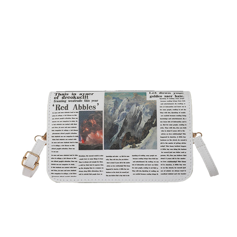 Bolso de gran capacidad diagonal transfronterizo femenino 2025 nuevo bolso de periódico de moda neto bolso de hombro con personalidad fresca y versátil