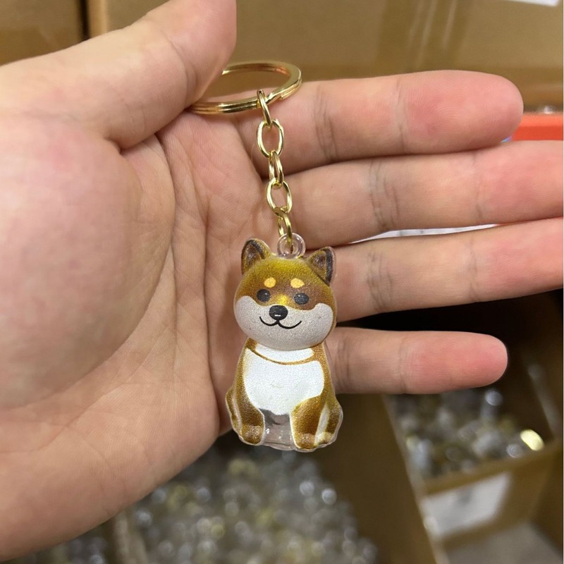 现货狗毛收纳挂件高颜值DIY收藏纪念透明胶囊包包钥匙扣跨境批发|undefined