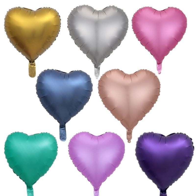 18 pulgadas amor de luz oro plata sólido decoración de aniversario de la fiesta de cumpleaños globo de aluminio al por mayor