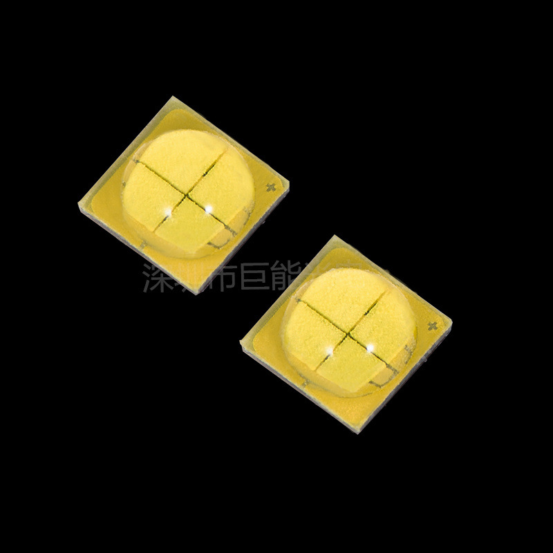 氮化铝5050四芯白光灯珠 仿科锐手电筒车灯光源暖白3v 6v 1v倒装