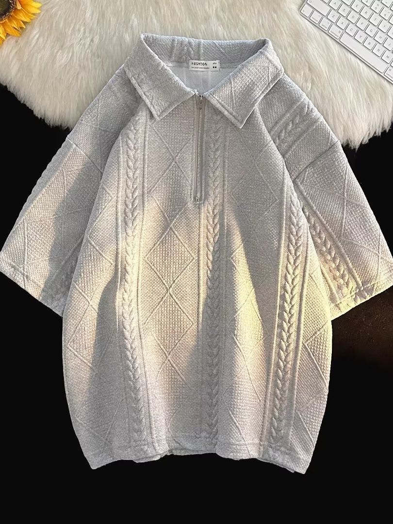 2023 estilo de verano de Hong Kong estilo coreano traje deportivo niños sueltos camiseta estudiante de manga corta simple pantalones recortados de alto sentido