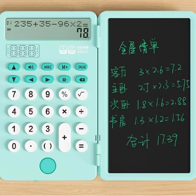 2025 Новый складной голосовой калькулятор с доской для рукописного ввода, многофункциональный финансовый учетный офисный экзаменационный научный калькулятор