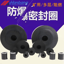 电缆多孔橡胶防爆密封圈矿用分层阻燃隔爆O型圈开关接线盒护线圈