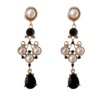 Retro silver needle, earrings from pearl, silver 925 sample, wholesale