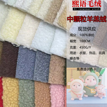 现货450g中颗粒羊羔绒羊羔毛大 中小 圈圈绒服装鞋帽玩具宠物面料