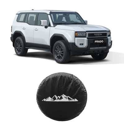 Suitable for Toyota 24 Prado spare tire cover new domineering tire protective shell cover LC250 off-road modification parts