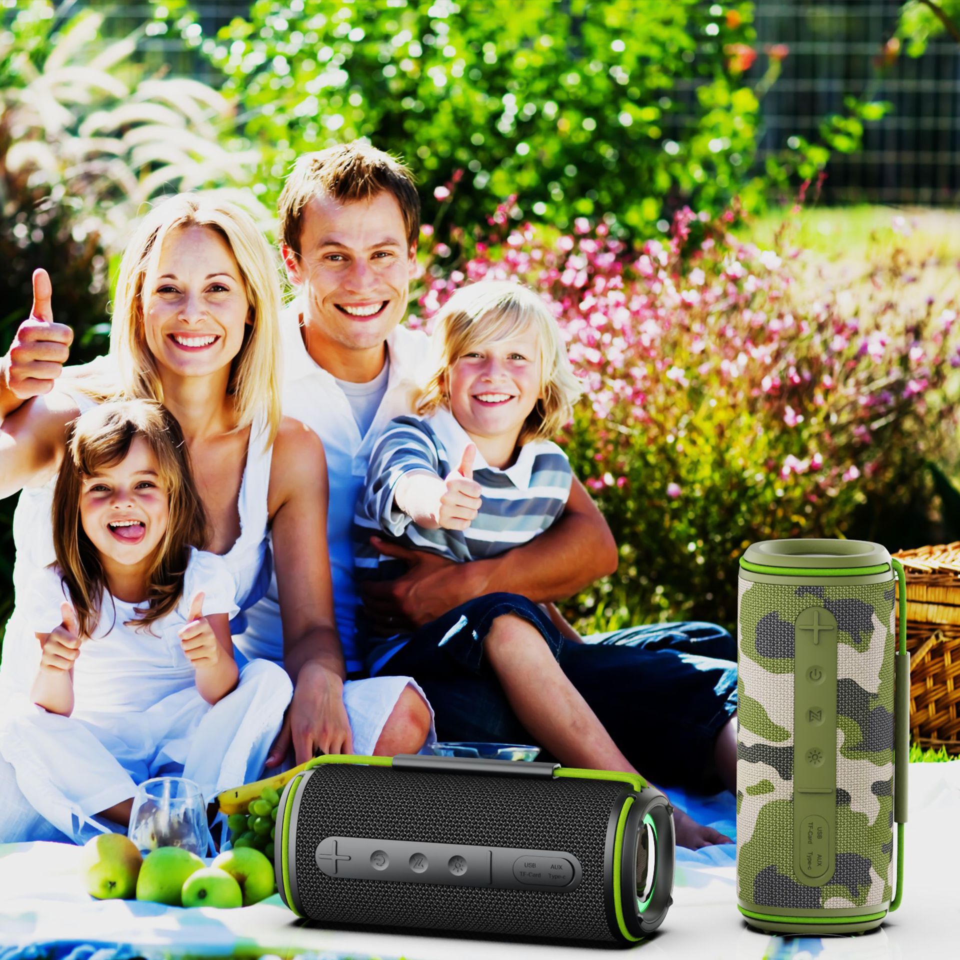 2025 nuevo transfronterizo IPX7 altavoz Bluetooth inalámbrico de escritorio al aire libre subwoofer portátil