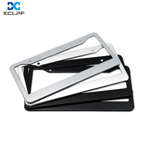 Manufacturer's new product direct supply to American standard aluminum alloy carbon fiber pattern license plate frame license plate frame car license plate frame