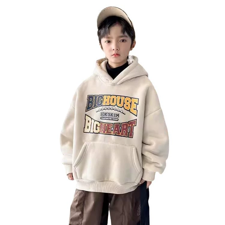 Down jacket for boys, warm sweatshirt, sports hoody for leisure