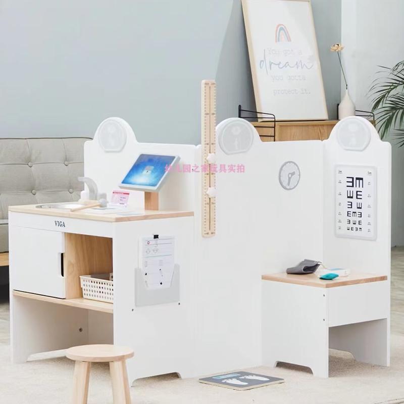 Kindergarten Role Playing Small Hospital Scene Wooden Toy Children Doctor Nurse Role Experience Toy Game