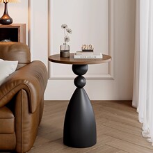 中古风客厅沙发实木边几角几法式复古卧室设计感边桌床头柜小桌J&