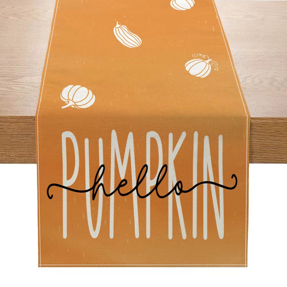Mantel de mesa con estampado otoñal de Acción de Gracias 2024, decoración festiva para mesa de comedor y sala de estar, mantel decorativo para días festivos.