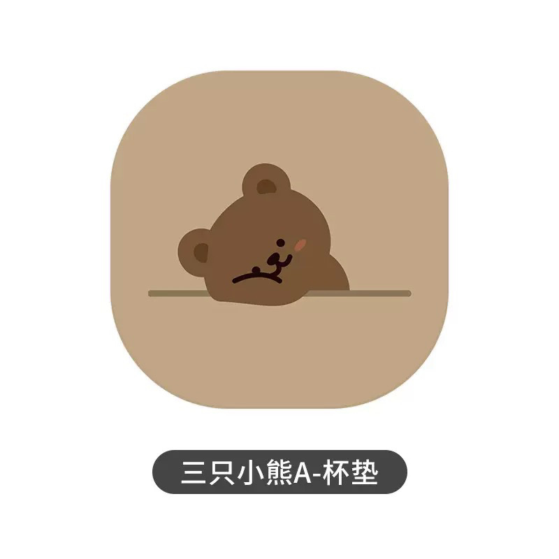 Posavasos de café de oficina de dibujos animados, posavasos de escritorio, posavasos de agua redondos, almohadillas absorbentes de agua de barro de diatomeas, encimera de secado rápido