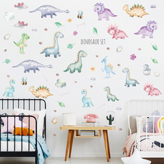 Dinosaur Animal Sticker for Kids' Room, Free Stick, Preschool Classroom Sticker, Small Sticker for Boys, Wall Decal, Bedroom Wallpaper