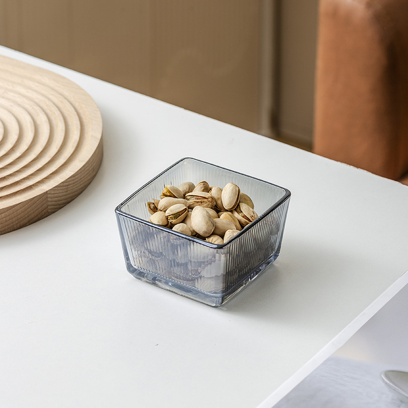 Plato de frutas de vidrio, plato de frutas de lujo ligero casero con cubierta de barra KTV creativo de bocadillos, plato de bocadillos