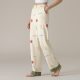7A Anti-bacterial Pure Cotton Single-piece Pajama Pants Women's plus size Spring and Summer Thin New Style Pure Cotton Outer Wearing Home Pants Loose Pants