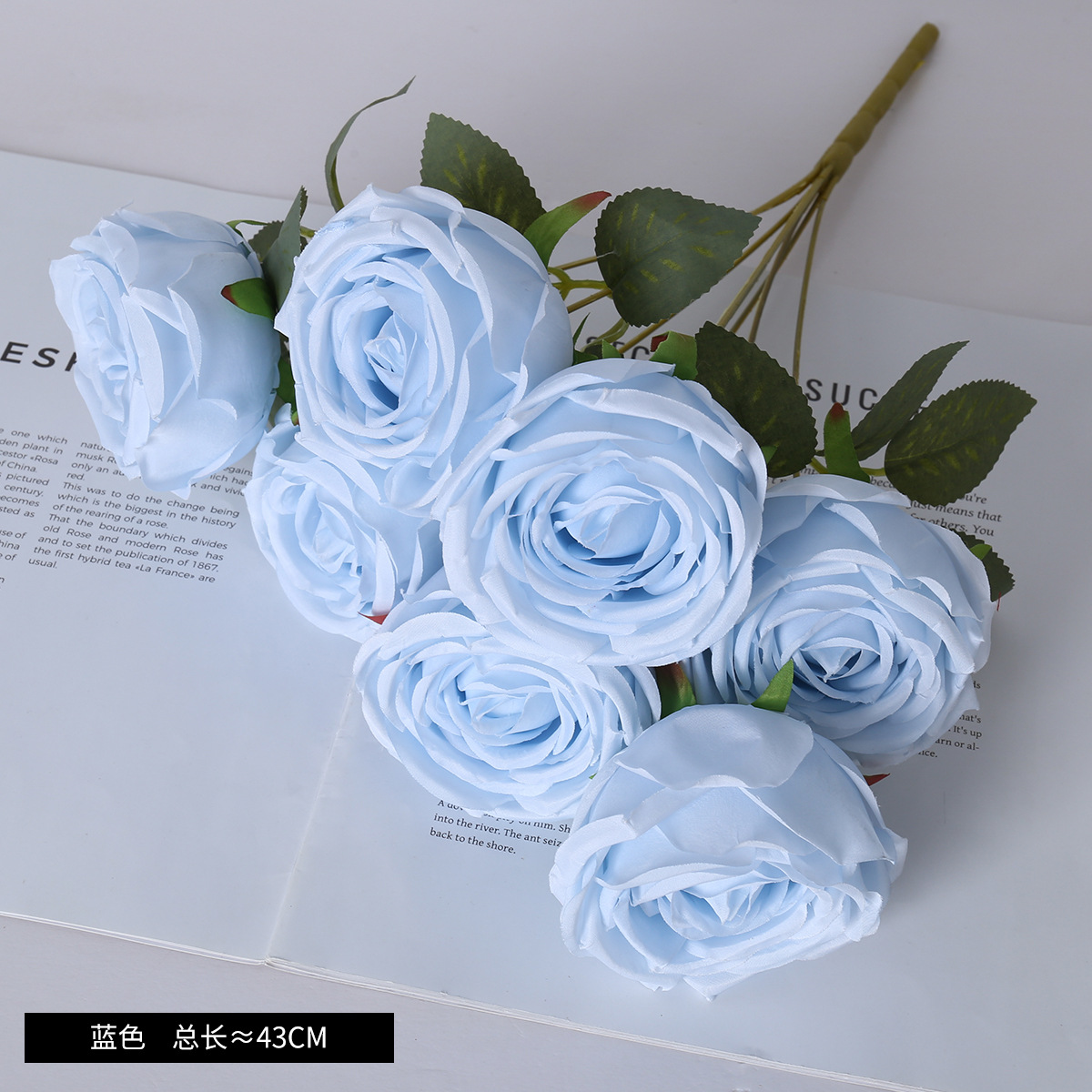 Simulación de 7 flores falsas de rosa princesa escritorio sala de estar DIY decoración de la habitación de bodas de mano accesorios de fotografía de flores