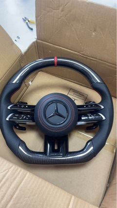 Suitable for Mercedes-Benz Amg809 Carbon Fiber Steering Wheel A-Class C-Class E-Class ml Old Model Modification and Upgrade to New Model Assembly