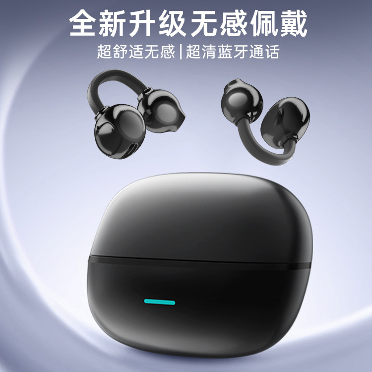 2025年新型ノンインイヤーイヤークリップ式完全ワイヤレスBluetoothイヤホン、スポーツ・ランニング用、長時間バッテリー、ノイズキャンセリング、ステレオサウンド|undefined
